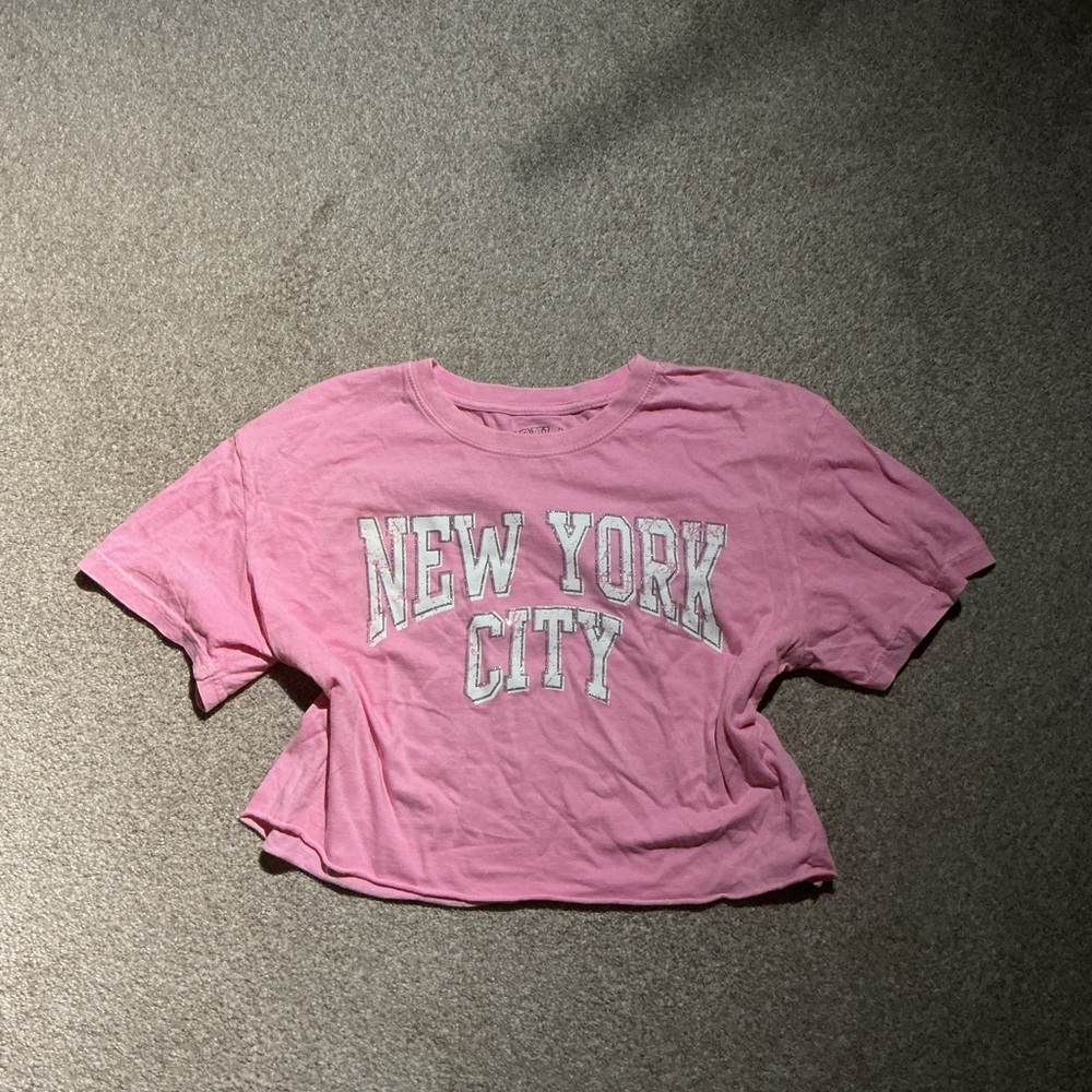 Pink New York City Women's Crop Top